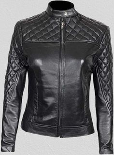 Asymmetric zip Leather Jacket - Stylish leather jacket Handmade: Yes Season: Fall, Spring, Winter, Closure: Silver Zipper Pattern: Solid Style: Motorcycle Jacket Outer Shell Material: Genuine Lambskin Leather Occasion: Party/Cocktail/Casual/Biker/Winter Theme: Biker/Motorcycle Garment Care: Dry Clean Only Lining Material: Satin Inside Pocket: 1 inside pocket Zipper: YKK Metal Size Type: Regular - See attach size chart in the photo section Dear Customer, Please answer the below questions in order Quilted Leather Jacket, Leather Jacket For Women, Womens Black Leather Jacket, Black Quilted Jacket, Womens Quilted Jacket, Black Leather Biker Jacket, Slim Fit Jackets, Lambskin Leather Jacket, Real Leather Jacket