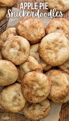 apple pie snickkendoodles are piled on top of each other