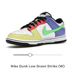 Brand New, Multicolor Nike Dunks! Size 5.5 In Youth But Fits Women’s Size 7 Nike Multicolor Sporty Skate Shoes, Nike Multicolor Color Block Sneakers, Nike Color Block Sports Sneakers, Nike Color Block Sneakers For Sports, High-top Green Color Block Sneakers, Green High-top Color Block Sneakers, Nike Color Block Sneakers For Streetwear, Nike Multicolor Custom Sneakers For Spring, Nike Custom Multicolor Sneakers For Spring