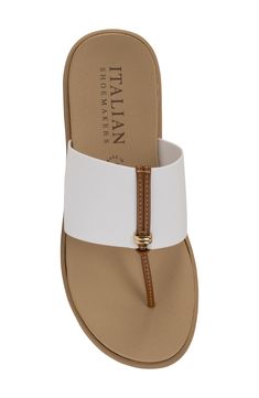 Show off beachy style with this slide sandal featuring a thong toe, comfortable elastic strap and comfortable cushioned footbed. 1" heel Synthetic upper, lining and sole Made in Italy Beachy Style, Strap Sandals Women, Nordstrom Store, Anniversary Sale, Sandal Women, Show Off, Strap Sandals, Slide Sandals, Nordstrom Rack