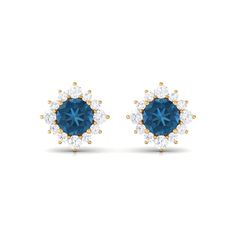 Product Details Look as stunning as ever while flaunting this pair of Halo Stud Earrings featuring a Round Shape London Blue Topaz Gemstone in the center set in prong setting encircled by a Halo of sparkling Round Shape Diamond. The Classic Stud Earrings beautifully crafted in Solid Gold will make you the center of attraction at all your parties. Product Information SKU SHP-EARRINGS112113583 Length 7.5 mm Width 7.5 mm Height 3.6 mm Weight 1.20 gm (Approximate) LONDON BLUE TOPAZ INFORMATION No.of Luxury Blue Round Cut Earrings, Pierced Blue Topaz Round Earrings, Blue Topaz Round Earrings, Luxury Classic Blue Topaz Earrings, Yellow Gold Topaz Earrings, Round Shape, Halo Stud Earrings, Blue Topaz Gemstone, Halo Earrings Studs, Signature Jewelry