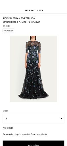 Get free shipping on Rickie Freeman for Teri Jon Embroidered A-Line Tulle Gown at Bergdorf Goodman. Shop the latest luxury fashions from top designers. Teri Jon, Evening Flats, Cocktail Jacket, Tulle Gown, Lingerie Romper, Lingerie Sleepwear, Bergdorf Goodman, Sweater Skirt, Coat Dress