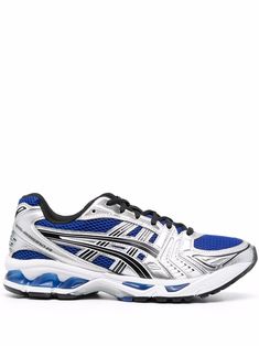 Royal blue Gel-Kayano 14 low-top sneakers from ASICS featuring mesh panelling, round toe, front lace-up fastening, branded insole and rubber sole. Asics Gel Kayano, Platform Converse, Blue Gel, Gel Kayano, Asics Men, Balenciaga Triple S, Sneakers Blue, Sneakers Grey, Blue Sneakers