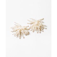 A burst of fun! And a burst of pearl! These darling earrings are so much fun to add to your party outfits, or just to wear to dinner or the office! Details Post Back 2" Imported Glamorous Pearl Earrings For Party, Pearl Bridal Earrings For Party, Chic Pearl Embellished Earrings For Evening, Elegant Pearl Cluster Earrings For Party, Glamorous White Cluster Earrings For Party, Party Pearl Earrings With Beaded Detail, Beaded Pearl Earrings For Party, Party Pearl Earrings, Pearl Embellished Earrings For Party