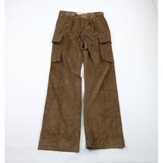 Nos Vtg 80s Ralph Lauren Men 32 Unhemmed Wide Leg Corduroy Cargo Pants Brown Usa Mens Pants New With Tags. Inseam Has Not Been Hemmed. Usa Made. 10.25 Inch Leg Open Mens Size 32 Measurements Are: 16 Inches Across The Waist Laid Flat 36 Inch Inseam 46.5 Inches From Top To Bottom Brown Cotton Check Out My Other Items In My Store! Pr765 Retro Fall Pants With Cargo Pockets, Retro Cargo Pants For Fall, Retro Cotton Cargo Pants For Fall, Retro Wide Leg Winter Jeans, Winter Wide Leg Retro Jeans, Retro Straight Leg Pants With Pockets, Wide Leg Corduroy Pants With Patch Pockets, Fall Corduroy Pants With Patch Pockets, Retro Wide-leg Bottoms With Patch Pockets