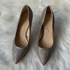 Hi! Thanks So Much For Checking Out My Closet! Check Out My Other Items For A Bundle And Shipping Discount. Items Come From A Smoke-Free Home And Ship In 1-2 Business Days. Measurements Available Upon Request. Brand: Jessica Simpson Style: Avrindy Sparkly Heels. Color Is Like A Muted Gold/Champagne. Slight Platform And 4.25" Heel. Condition: Like New: No Box Included And There Is Light Dirt On Soles From Being Tried On But No Other Flaws To Note. Silver Wedge Heels With 4-inch Heel, Silver High Heel Court Shoes With Medium Width, Silver High Heel Court Shoes Medium Width, Metallic Silver Pointed Toe Heels With 4-inch Heel, Metallic Silver Heels With Pointed Toe And 4-inch Heel, Silver Closed Toe Court Shoes Medium Width, Silver High Heel Shoes With Medium Width, Silver High Heel Heels Medium Width, Silver Low Heel Medium Width Heels