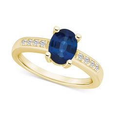 in stock Classic Sapphire Jewelry With Pave Setting, Classic Sapphire Ring With Pave Setting, Classic Oval Sapphire Ring With Pave Setting, Elegant 14k Gold Rings From Macy's, Macy's Yellow Gold Diamond Ring For Anniversary, Macy's Yellow Gold Diamond Anniversary Ring, Macy's Diamond Rings With Brilliant Cut, Classic White Gold Rings From Macy's, Classic Sapphire Ring With Diamond Pave Setting