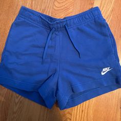 Never Worn Shorts For Girls! Blue Nike Cotton Bottoms, Nike Blue Shorts For Summer, Spring Blue Cotton Athletic Shorts, Nike Blue Cotton Shorts, Nike Casual Blue Bottoms, Casual Blue Athletic Shorts With Short Leg, Casual Blue Athletic Shorts, Blue Casual Athletic Shorts, Nike Sweat Shorts