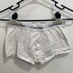 Never Worn. Like New. Clean. Casual Cotton Boxer Briefs, Fitted Cotton Boxer Briefs For Streetwear, White Cotton Boxer Briefs For Loungewear, Casual White Cotton Boxer Briefs, Casual Boxer Briefs With Letter Print, Sporty Cotton Boxer Briefs With Letter Print, White Cotton Boxer Briefs For Streetwear, Casual White Calvin Klein Boxer Briefs, Fitted Calvin Klein White Boxer Briefs