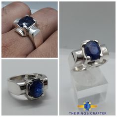 Natural African Blue Sapphire Ring , September Birthstone Ring , Handcrafted 925 Silver Neelam Sapphire Ring , Blue Sapphire Ring For Women Product: Handmade Ring Material: 925 Sterling Silver Gemstone: Blue Sapphire Gemstone Weight : 3 Carats Treatment : Heated Treated Plating: Rhodium Beautiful Handmade Natural African Blue Sapphire Stone Ring For Gift Ring size is 10 US but can be resizable as per the buyer's choice. Neelam Ring, Blue Sapphire Wedding Ring, Ring Blue Sapphire, Sapphire Rings, Blue Sapphire Ring, Sapphire Engagement Ring Blue, Types Of Gemstones