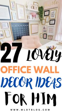 lovely office wall decor ideas for him Office Building Architecture, Small Home Office, Workspace Design, Modern Home Office, Office Wall Decor, Office Fashion