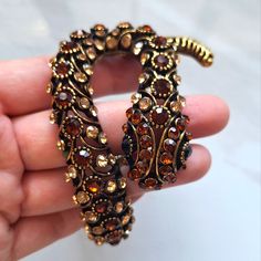 * Brand New Bracelet * Size 5 1/2 * Statement Bracelet Brown Snake, New Bracelet, Statement Bracelet, Bracelet Sizes, Brown Gold, Womens Jewelry Bracelets, Women Jewelry, Brand New, Bracelet