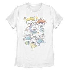 Show your love for everyone's favorite cast of cartoon kids with this top featuring characters from the Rugrats. Show your love for everyone's favorite cast of cartoon kids with this top featuring characters from the Rugrats. Banded Crewneck Jersey FABRIC & CARE Imported Machine wash - Delicate Cotton Size: Small. Color: White. Gender: female. Pattern: Graphic. Material: Cotton / Poly. Playful Tops With Character Print For Fan Merchandise, Cotton Character Print Tops, White Cartoon Tops With Character Print, Cotton Cartoon Tops With Character Print, Cotton Cartoon Character Print Tops, Cotton Tops With Cartoon Character Print, White Cartoon Style Tops With Character Print, White Cartoon Character Print Tops, Cotton Cartoon Print Tops