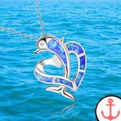 Aquamarine Dolphin Necklace for the Passionate Sea Lover Introducing the Aquamarine Dolphin Necklace, a stunning piece of nautical jewelry that will captivate the hearts of passionate sea lovers. Crafted with love and inspired by the beauty of the ocean, this necklace is a true treasure to be cherished. As part of our renowned Dolphin Necklace collection, this exquisite piece showcases the elegance and grace of these majestic marine creatures. Designed to evoke a sense of wonder and awe, it is t Heart Of The Sea Necklace, Heart Of The Sea, Dolphin Decor, Pokemon Jewelry, Marine Creatures, Dolphin Jewelry, Sea Necklace, Dolphin Necklace, Heart Shaped Pendant Necklace