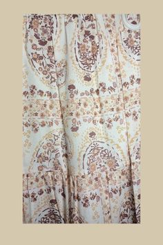 Les AmisTiered layered print above ankle maxi skirt with paisley design. Skirt is lined. Elastic waist. Lightweight and flowy. Totally beachy. Made in USA. Color: Taupe, Ivory background Sizes: S-M-L Waist 26-28-30 unstretched, Length 36-37.25100% Rayon, Lining 100% Polyester, Made in USA CR/S1116N Layered Maxi Skirt, Design Skirt, Ivory Background, Fall Denim, Printed Maxi Skirts, Rhinestone Wedding, Black Long Sleeve Dress, Long Black Dress, Spring Summer Dress