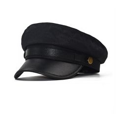 PRICES MAY VARY. Package: 1PCS classic hat, material: cotton +PU leather brim, color: black. Size: Suitable for people with head circumference of 56~58cm/22~22.8 inches, please confirm your head size before placing an order. Simple and classic design that is suitable for everyone and easily matches your outfit while keeping you warm and comfortable. Retro style hats are great for weekends, Tours, outings, parties, photography, and everyday life, and are also preferred for holidays such as Hallow Dress Up Hats For Boys, Cheap Fitted Hat With Curved Brim, Affordable Black Fitted Hat With Short Brim, Tucker Hats Black, Hat And Bow Tie, Cheap Fitted Hat With Short Brim, Crochet Childrens Bowler Hat, Cheap Trendy Fitted Hat With Flat Brim, Luxury Brown Top Hat With High Crown