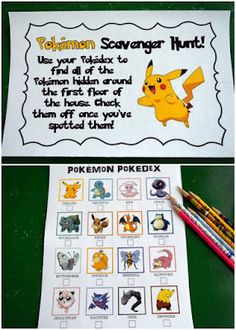 the pokemon scaver hunt is an easy and fun activity for kids to practice their spelling skills