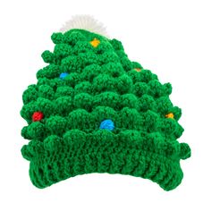 PRICES MAY VARY. BE A CHRISTMAS TREE | It ain’t Christmas without a Christmas tree. Seeing it twinkle and glow from the outside is a truly magical experience--never mind the gifts. Our Christmas Tree Winter Knitted Beanie brings the magic of a Xmas tree--to your head. This funny Christmas hat is shaped like a Christmas tree, complete with multi-color “ornaments” and a fluffy white pom on top. It’s perfect for a night on the town. Also great as a green hat for St. Patrick’s Day. MADE BY GRANDMA | Winter Crochet Knitted Hat Gift, Knitted Crochet Hat For Winter Gift, Novelty Winter Hat, Winter Novelty Hat One Size, Novelty Winter Hat One Size, Novelty Winter Crochet Hat, Novelty Winter Hat, One Size, Novelty Crochet Winter Hat, Winter Beanie Gift