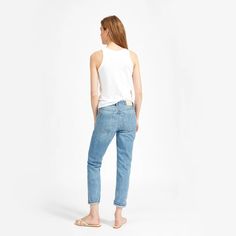 Women’s Super-Soft Relaxed Jean | Everlane Relaxed Summer Jeans For Everyday, Everyday Relaxed Mid-rise Jeans, Relaxed Jeans For Everyday Spring Wear, Relaxed Mid-rise Jeans For Everyday, Relaxed High Rise Jeans For Everyday, Relaxed Mid-rise Everyday Jeans, Relaxed Mid-rise Jeans, Everyday Cropped Leg Jeans In Recycled Denim, Everyday Cropped Leg Recycled Denim Jeans