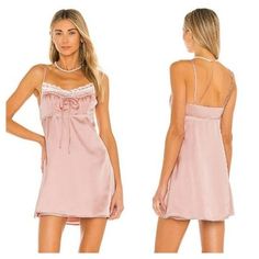 Majorelle Abby Dress - Dusty Pink 100% Poly. Hand Wash Cold. Fully Lined. Hidden Side Zipper Closure. Adjustable Shoulder Straps. Satin Fabric With Lace Trim. Imported. Never Worn, New Sold Out Style $158 Retail Yes We Bundle! We Cannot Advise On Sizing Or Fit, Thank You Likely Free People Fleur Du Mal 2993 Feminine Lace Trim Sleep Mini Dress, Spring Brunch Slip Dress With Lace Trim, Feminine Mini Dress With Lace Trim For Brunch, Flirty Lace Trim Slip Dress For Spring, Chic Sleep Dress With Lace Trim, Mini Length Lace Trim Slip Dress For Daywear, Chic Lace Trim Slip Dress For Brunch, Mini Length Slip Dress With Lace Trim For Daywear, Feminine Slip Dress For Summer Night Out