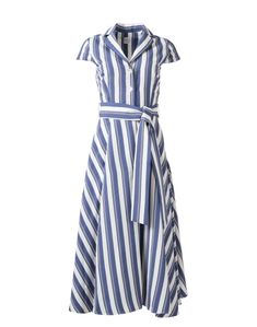 zoe-blue-striped-dress_product.jpeg Skirt And Top Dress, Blue Striped Dress, Effortless Elegance, Inspiration Ideas, Tie Belt, Classic Shirt, Skirt Top, Striped Dress, Shirt Outfit