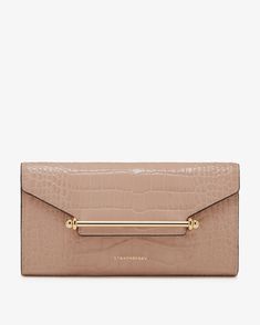 Strathberry - Multrees Chain Wallet - Crossbody Leather Mini Clutch - Pink Elegant Rectangular Wallet On Chain With Gold-tone Hardware, Evening Clutch With Interior Card Slots, Classic Evening Wallets With Detachable Strap, Luxury Rectangular Wallet On Chain For Daily Use, Timeless Rectangular Wallet On Chain For Evening, Timeless Rectangular Wallet On Chain For Formal Occasions, Timeless Clutch For Everyday Luxury, Timeless Everyday Luxury Clutch Evening Bag, Elegant Everyday Luxury Crossbody Clutch