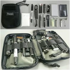 the contents of a personal carry - on bag are shown