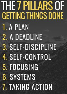 the seven pillars of getting things done