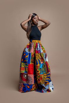 Sesotho Traditional Dresses, African Clothing Stores, Patchwork Maxi Skirt, Printed Skirt Outfit, African Maxi Skirt, African Skirt, Skirt Patchwork, African Print Maxi Skirt, Afrocentric Fashion