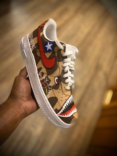 Casual Leather Custom Sneakers With Waterproofing, Sporty Custom Leather Sneakers With Waterproof Paint, Custom Leather Sneakers With Waterproof Paint For Streetwear, Nike Custom, Custom Painted Shoes, Black Couple Art, Sneakers Jordans, Air Force 1s, Custom Kicks