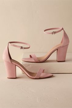 10 Gorgeous Mid-Heels for Brides and Bridesmaids Bridesmaid Shoe, Rose Sandals, Pink Strappy Heels, Shoe Sandals, Pink Wedding Shoes, Dusty Blush, Heels Pink, Pink Dusty