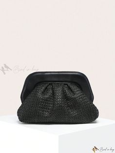 Bird in Bag - Vintage Glamour Cloud Fold Clutch Bag for Women Black Clutch Pouch For Shopping, Black Handheld Pouch For Formal Occasions, Black Handheld Pouch For Daily Use, Black Rectangular Shopping Pouch, Rectangular Black Shopping Pouch, Black Handheld Evening Pouch, Black Crossbody Shopping Pouch, Black Pouch For Daily Use, Black Crossbody Pouch For Shopping