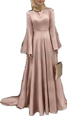 Solid Dresses For Banquet During Party Season, Maxi Length Dress For Banquet, Full Length Summer Dress For Banquet, Full-length Summer Dress For Banquet, Full Length Summer Dress For Banquets, Full Length Summer Banquet Dress, Solid Color A-line Long Sleeve Party Dress, Luxury Solid Color Full-length Gown, Spring Evening Dress For Banquet