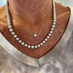 Back in stock!!! We just received a beautiful array of these gorgeous silver / grey pearls, grab them while we have them! These are freshwater silver pearls! Also, check out our Silver Akoyas! Look at this amazing silver pearl necklace by The Pearl Girls!! Featuring gorgeous cultured pearls! These beauties are a silvery grey with overtones of lavender and blue and are shining bright with their high luster! You may have read my origin story... The Pearl Girls started in 2006 on a big trip through Buy Pearls, Origin Story, Silver Pearl Necklace, Cultured Pearl Necklace, Freshwater Cultured Pearls, The Pearl, Pearl Grey, Back In Stock, Silver Pearls