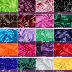 ♥♥Satin Fabrics♥♥ ⭐️Product Description⭐️ Quantity: ONE quantity Get 01 Yard and TWO quantity Get 02 Yards   Type: Handloom Content: POLYESTER Length:- 01 Meter OR per yard basis... Edge: Straight Width: 44 inches Approx. Uses Formal Gowns, Wedding Dresses, Skirts, Lining,  Tops, Party Decorations, Festival, Costumes, Crafts, etc. 20 Colors Silk Satin Fabric, Luxury Silk Satin Fabric By The Yards, Polyester Satin Charmeuse Gown Fabric Bridal Wedding Dress Satin Fabric Please Note: Actual colors Charmeuse Gown, Wedding Dress Satin, Silk Satin Fabric, Bridal Wedding Dress, Festival Costumes, Wedding Dress Fabrics, Wedding Dresses Satin, Fabric Accessories, Luxury Silk