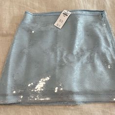 Never Worn Ab&F Sequence Skort Light Blue Sparkle Skirts, Spring Inspo, Sparkle Skirt, Dior Earrings, Blue Mini Skirt, Blue Sparkle, Blue Sparkles, School Fits, Abercrombie Fitch