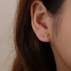 Bow Earrings, Knot Earrings, Gift Earrings, Bow Stud Earrings, Minimalist Earrings, Ribbon Earrings, Cute Earrings, Tiny Earrings,Earrings * Material: S925 Sterling Silver * Style: Minimalist * Location: Earlobe * Closure: Latch Back * Finish: S925 Sterling Silver  * 18K  Gold * P R O D U C T I O N ∙ T I M E  All items are made to order and will ship out the next business day. * All images are copyrighted by PavoriJewelry. All rights reserved. Gold Earrings Studs Simple, Minimalist Jewelry Earrings, Small Earrings Gold, Ribbon Earrings, Fancy Jewelry Necklace, Minimalist Earrings Gold, Bow Jewelry, Tiny Earrings, Bow Knot