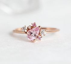 Pink Sapphire Engagement Ring, Pink Engagement, Pink Wedding Rings, Blue Diamond Engagement Ring, Pink Engagement Ring, Pink Sapphire Ring Engagement, Buying An Engagement Ring, Pink Sapphire Ring, Princess Cut Rings