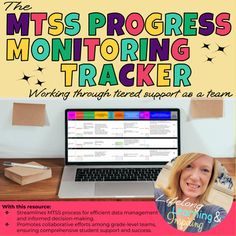 the miss progress monitoring tracker is displayed in front of a laptop