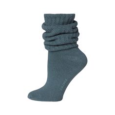 This thick and cozy cable knit slouch sock is warm, comfy, and oversized. | SKIMS Slouch Socks | Blue | 6+ | Sock Bar