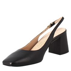 Elegant pointed toe women's pumps
Full grain leather

Buckle closure
7 cm heel
Rubber sole
Made in Italy

Composition:
 Upper: 100% Leather
 Lining: 100% Leather
 Bottom: Rubber
 Insole: 100% Leather Black Slingback Pumps With 4-inch Heel For Business, Formal Slingback Court Shoes With 4-inch Heel, Sleek Leather Slingback Pumps For Business, Chic Leather Slingback Pumps For Business, Office Block Heels With Heel Strap And Pointed Toe, Slingback Pumps With Sculpted Heel For Work, Closed Toe Slingback Pumps With Sculpted Heel For Work, Leather Pointed Toe Slingback Pumps For Work, Formal Closed Toe Slingback Sandals With Deep Heel Cup