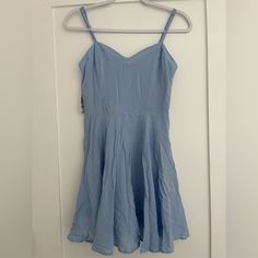 Aritzia Tabula Lipinski Dress- Nwt Never Worn Color: Iceberg Size: 4 Style: Skater/Baby Doll, Sweetheart Neckline Strap: Adjustable Shoulder Straps Condition: Like-New, Just Needs A Good Steam Or Iron Blue Cotton Mini Dress With Spaghetti Straps, Cute Blue Dress With Spaghetti Straps, Cute Blue Spaghetti Strap Dress, Cute Light Blue V-neck Dress, Cute Blue V-neck Mini Dress, Aritzia Dress, Skater Dress, Baby Doll, Sweetheart Neckline