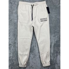 Nwt Public Record Men's Sweatpants Medium White Joggers Pockets Brooklyn Ny Logo Items In Our Store Have Been Carefully Examined To Ensure Accuracy In Detail. They Are Stored In A Smokefree Environment. We Do Our Best To Provide The Correct Information On All Our Merchandise, Including Current Condition And Measurements. Merchandise Is Shipped Either Same Day Or The Day After Purchase. If There Are Any Issues, Please Contact Us First. We Will Do Our Best To Resolve Any Issues You May Have. Thank Urban Letter Print Bottoms For Loungewear, Urban Letter Print Loungewear Bottoms, White Letter Print Joggers For Leisure, White Pants With Comfort Waistband For Streetwear, Urban White Loungewear Bottoms, Urban Style Bottoms With Letter Print For Leisure, Urban White Bottoms With Letter Print, White Cotton Urban Sweatpants, White Casual Joggers With Letter Print