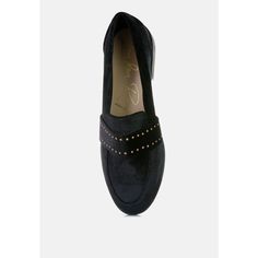 Walkin-g in these incredibly stylish and luxe Velvet loafers is a treat. For the experimental you, this can be a great workwear addition. Crafted in great quality and finish, the super comfortable women's shoes have stud details on top strap. The loafers have a cushion insole which offers comfort and cuts strain. Outer material: Velvet Lining Material: PU Outer sole: TPR Almond Toe Short Flat Heel Slip On High Quality and Durable Construction Loafer Shoes Flat Slip-ons With Brogue Detailing For Work, Office Loafers With Studded Rubber Outsoles, Flat Brogue Detailed Slip-ons For Work, Casual Workwear Loafers With Studded Outsoles, Studded Rubber Outsole Platform Loafers For Work, Comfortable Women's Shoes, Velvet Loafers, Pet Gear, Comfort Shoes Women