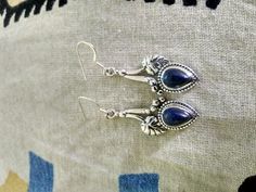 Natural Lapis Lazuli Gemstone Earring in Sterling Silver Pure 925 Sterling Silver Earring with Natural Lapis Lazuli Gemstone Handmade Lapis Lazuli Earring Lapis Lazuli Silver Earring 925 Silver Lapis LazuliEarring Blue Lapis Lazuli Earring Lapis Lazuli Gemstone Silver Earring Natural Lapis Lazuli Gemstone Silver Dangle Earring September Birthstone Earring Note- proudly 925 stamped item nickle free silver item picture may vary because of natural nature of the gemstone Shipping-- it will take 2-3 Elegant Blue Sterling Silver Earrings, Blue Sterling Silver Teardrop Earrings, Blue Sterling Silver Teardrop Pierced Earrings, Blue Teardrop-shaped Sterling Silver Jewelry, Blue Teardrop Jewelry Stamped 925, Large Stone Rings, Leaf Earring, Minimalist Earring, Lapis Lazuli Earrings