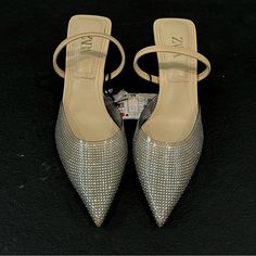 Great For An Occasion- Birthday, Wedding, Etc. Questions? Leave A Comment Below! Silver Round Toe Wedding Shoes For Party, Silver Pointed Toe Wedding Shoes For Summer, Silver Pointed Toe Wedding Shoes For Spring, Spring Silver Pointed Toe Wedding Shoes, Elegant Summer Wedding Shoes With Glitter, Elegant Sparkling Summer Wedding Shoes, Metallic Silver Pointed Toe Heels For Wedding, Chic Silver Wedding Shoes With Rhinestones, Sparkling Wedding Shoes For Spring Formal