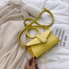 Handbags - Elise Flap Crossbody Bag Trendy Yellow Crossbody Bag, Trendy Yellow Satchel With Adjustable Strap, Trendy Yellow Satchel For Spring, Trendy Yellow Crossbody Satchel, Chic Yellow Satchel With Mobile Phone Bag, Chic Yellow Satchel With Phone Bag, Yellow Crossbody Satchel For Summer, Trendy Yellow Shoulder Bag With Adjustable Strap, Spring Yellow Satchel With Adjustable Strap