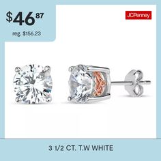 Features: Quick ShipEarring Back: PostSetting: ProngStone Cut: RoundStone Millimeter Measurement: 1 Mm LengthMetal Color: Two ToneEarring Length: 6.5mmEarring Width: 6.5mmRounded Carat Weight: 3 1/2 Ct. T.wCare: Wipe CleanEarrings Style: Stud EarringsMetal: Sterling SilverCountry of Origin: Imported White Heart Cut Earrings With Vvs Clarity, White Vvs Clarity Heart Cut Earrings, White Cubic Zirconia Diamond Earrings For Anniversary, White Cubic Zirconia Earrings For Anniversary, White Heart Cut Cubic Zirconia Earrings, White Diamond Earrings With Vs Clarity For Anniversary, Anniversary White Diamond Earrings Vs Clarity, Earrings Stud, Stud Earrings