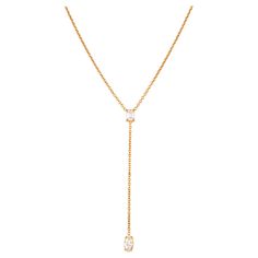 Exquisite double pear drop diamond necklace. By Alexander Beverly Hills. 2 emerald cut diamonds, 0.83 carats total. Approximately G/H color and VS clarity. Prong set in 18k rose gold, 4.31 grams. Accommodated with an up to date digital appraisal by a GIA G.G., once purchased, upon request. Please contact us with any questions. Thank you. Item Number N6541 Diamond Star Necklace, Diamond Drop Necklace, Simple Jewellery, Drop Pendant Necklace, Emerald Cut Diamond, Baguette Cut Diamond, Diamond Star, Modern Necklaces, Diamond Drops