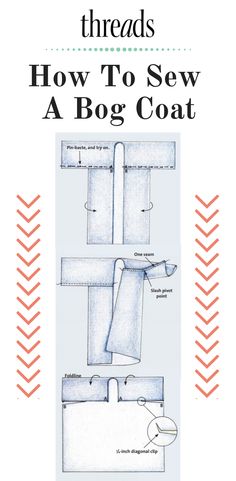 the instructions for how to sew a bag coat